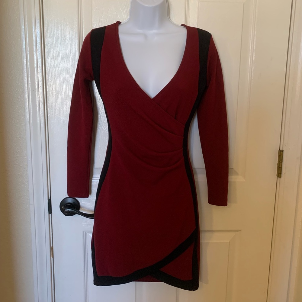 New Agaci wine Bodycon Dress